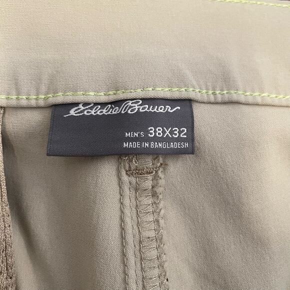Eddie Bauer Men's 38x32 Khaki Nylon Pants Camping Outdoor Hiking Golf - Picture 3 of 8